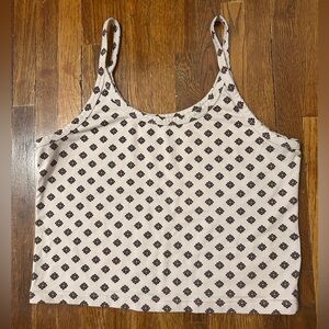 ARQ Cream and Brown Patterned Camisole